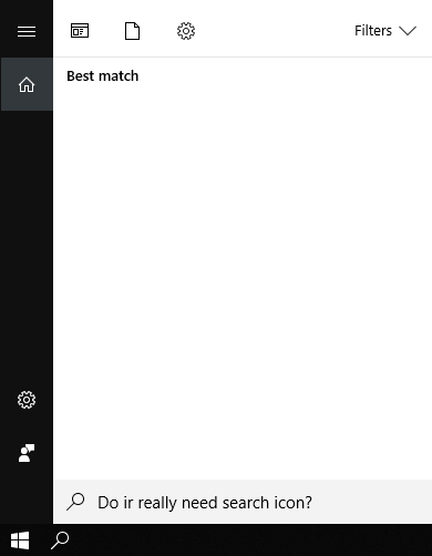 Do i really need Windows 10 search icon?