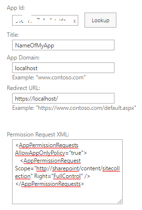 SharePoint App grant permissions