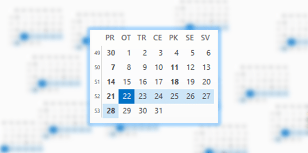 Add week numbers to Outlook calendar
