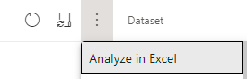 Go to the dataset options and choose to Analyze in Excel.