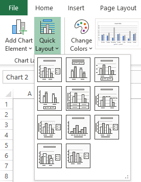 Excel chart Quick Layout