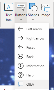 Power BI Q&A button