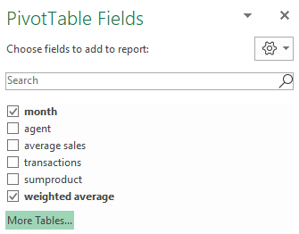 add existing pivot table to data model