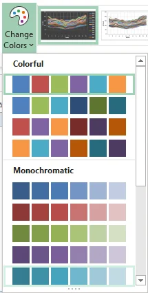 Excel chart color variations