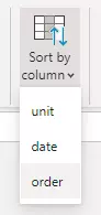 sort by other column in Power BI