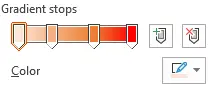 Excel gradient options