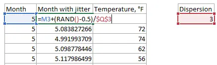 calculate jitter in Excel