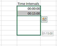 Excel fill handle