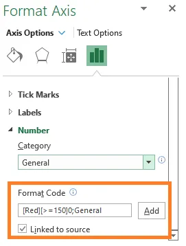 add format code in Excel chart