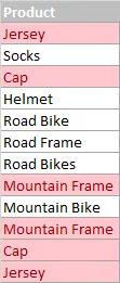 highlighted duplicates in Excel