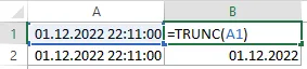 date from datetime in Excel