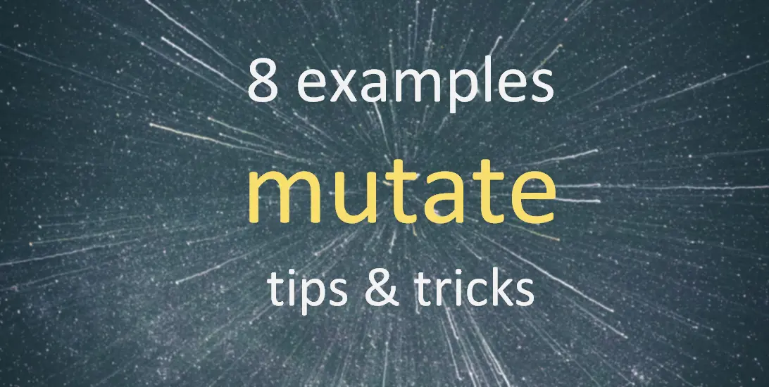 8 examples of how to use the dplyr function mutate in R